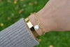 Textured Clip Chain Bracelet with Freshwater Pearl