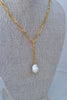 Freshwater Pearl Clip Chain Lariat Necklace